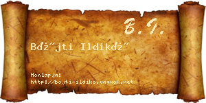 Bőjti Ildikó névjegykártya