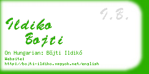 ildiko bojti business card